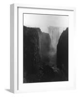 Victoria Falls in Rhodesia Photograph - Rhodesia-Lantern Press-Framed Art Print