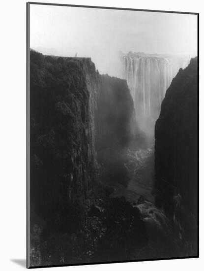 Victoria Falls in Rhodesia Photograph - Rhodesia-Lantern Press-Mounted Art Print