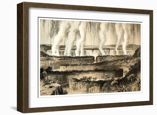 Victoria Falls of the Zambesi, 1883-null-Framed Giclee Print