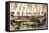 Victoria Falls of the Zambesi, 1883-null-Framed Stretched Canvas