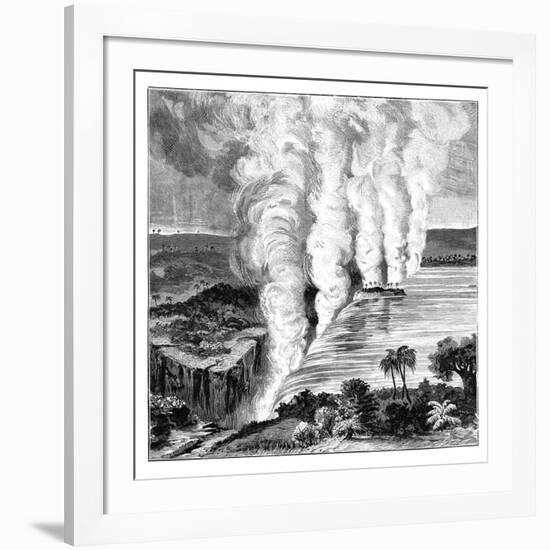 Victoria Falls of the Zambezi River, on the Border Between Zambia and Zimbabwe, 1900-null-Framed Giclee Print