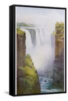 Victoria Falls on the River Zambesi in South Africa-A.m. Goodall-Framed Stretched Canvas