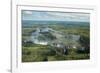 Victoria Falls or   Mosi-oa-Tunya   (The Smoke that Thunders), and Zambezi River, Zimbabwe-David Wall-Framed Photographic Print