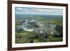 Victoria Falls or   Mosi-oa-Tunya   (The Smoke that Thunders), and Zambezi River, Zimbabwe-David Wall-Framed Photographic Print