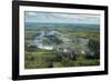 Victoria Falls or   Mosi-oa-Tunya   (The Smoke that Thunders), and Zambezi River, Zimbabwe-David Wall-Framed Photographic Print