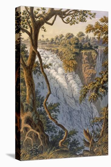 Victoria Falls: the Leaping Water (Colour Litho)-Thomas Baines-Stretched Canvas