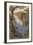 Victoria Falls: the Leaping Water (Colour Litho)-Thomas Baines-Framed Giclee Print