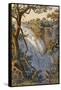 Victoria Falls: the Leaping Water (Colour Litho)-Thomas Baines-Framed Stretched Canvas
