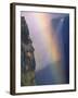 Victoria Falls with Rainbow in Spray, Zimbabwe-Pete Oxford-Framed Photographic Print