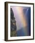 Victoria Falls with Rainbow in Spray, Zimbabwe-Pete Oxford-Framed Photographic Print