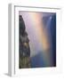 Victoria Falls with Rainbow in Spray, Zimbabwe-Pete Oxford-Framed Photographic Print