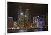 Victoria Harbor, skyscrapers and Hong Kong Observation Wheel, Central, Hong Kong, China-David Wall-Framed Photographic Print