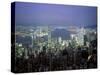 Victoria Harbour and Skyline from the Peak, Hong Kong, China-Jon Arnold-Stretched Canvas