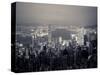 Victoria Harbour and Skyline from the Peak, Hong Kong, China-Jon Arnold-Stretched Canvas