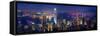 Victoria Harbour and Skyline from the Peak, Hong Kong, China-Michele Falzone-Framed Stretched Canvas