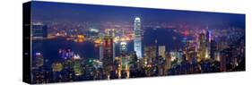 Victoria Harbour and Skyline from the Peak, Hong Kong, China-Michele Falzone-Stretched Canvas