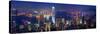 Victoria Harbour and Skyline from the Peak, Hong Kong, China-Michele Falzone-Stretched Canvas
