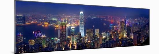 Victoria Harbour and Skyline from the Peak, Hong Kong, China-Michele Falzone-Mounted Photographic Print