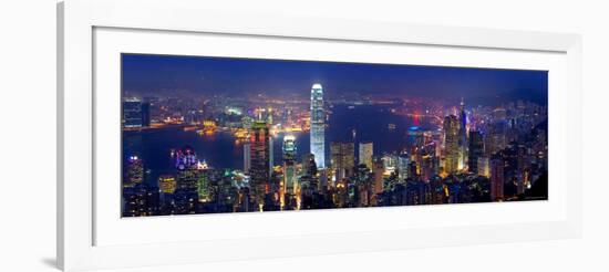 Victoria Harbour and Skyline from the Peak, Hong Kong, China-Michele Falzone-Framed Photographic Print