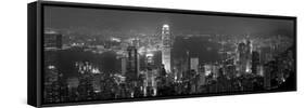 Victoria Harbour and Skyline from the Peak, Hong Kong, China-Michele Falzone-Framed Stretched Canvas
