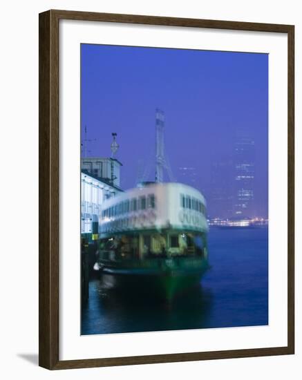 Victoria Harbour, Star Ferry Terminal, Kowloon, Hong Kong, China-Walter Bibikow-Framed Photographic Print