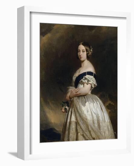 Victoria Ière, reine de Grande-Bretagne et d'Irlande en 1837 - Impératrice des Indes (1819-1901) --Franz Xaver Winterhalter-Framed Giclee Print