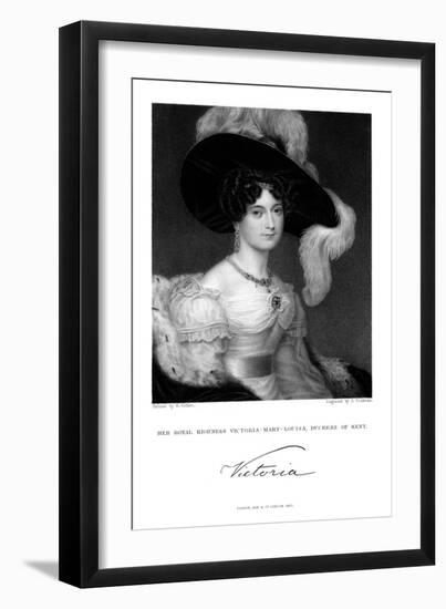 Victoria Mary Louisa, Duchess of Kent, 1832-J Cochran-Framed Giclee Print