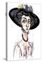 Victoria Mary 'Vita' Sackville-West English poet and novelist; caricature-Neale Osborne-Stretched Canvas