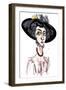 Victoria Mary 'Vita' Sackville-West English poet and novelist; caricature-Neale Osborne-Framed Giclee Print