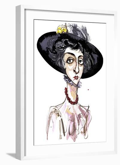 Victoria Mary 'Vita' Sackville-West English poet and novelist; caricature-Neale Osborne-Framed Giclee Print