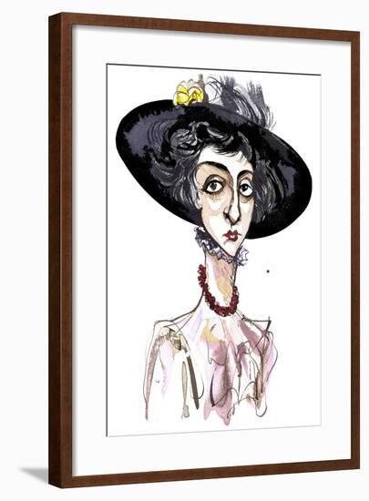 Victoria Mary 'Vita' Sackville-West English poet and novelist; caricature-Neale Osborne-Framed Giclee Print