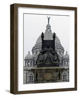 Victoria Memorial, Bronze Statue of Queen Victoria of England, Calcutta, India-null-Framed Giclee Print