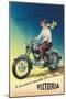 Victoria Motorcycle Advertisement-null-Mounted Art Print