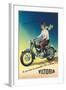 Victoria Motorcycle Advertisement-null-Framed Art Print