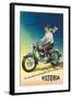 Victoria Motorcycle Advertisement-null-Framed Art Print