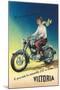 Victoria Motorcycle Advertisement-null-Mounted Art Print