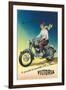 Victoria Motorcycle Advertisement-null-Framed Art Print