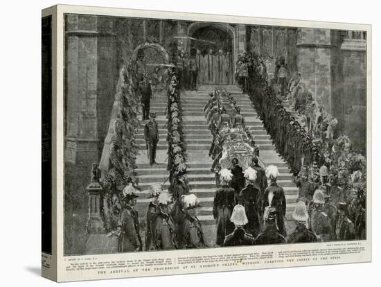Victoria's Funeral Arrival at St George's Chapel Windsor-W. Hatherell-Stretched Canvas
