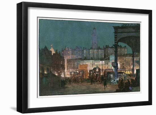 Victoria Station, Night-Donald Maxwell-Framed Art Print