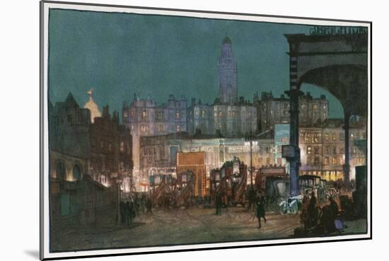 Victoria Station, Night-Donald Maxwell-Mounted Art Print