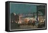 Victoria Station, Night-Donald Maxwell-Framed Stretched Canvas