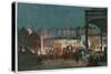 Victoria Station, Night-Donald Maxwell-Stretched Canvas