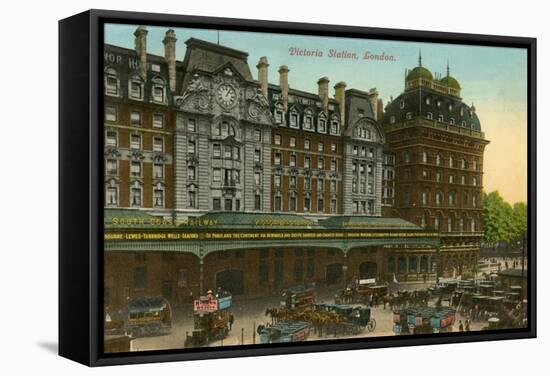 Victoria Stn Exterior-null-Framed Stretched Canvas