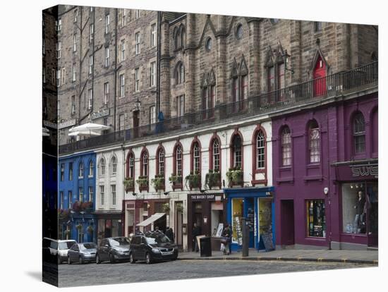 Victoria Street, the Old Town, Edinburgh, Scotland, Uk-Amanda Hall-Stretched Canvas