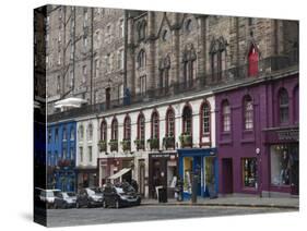 Victoria Street, the Old Town, Edinburgh, Scotland, Uk-Amanda Hall-Stretched Canvas