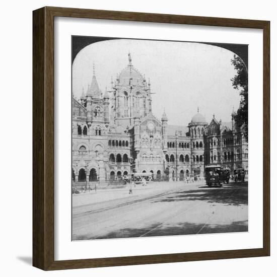 Victoria Terminus Railway Station, Bombay, India, 1903-Underwood & Underwood-Framed Giclee Print