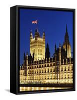 Victoria Tower and Houses of Parliament-Rudy Sulgan-Framed Stretched Canvas