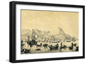 Victoria Town, Hong Kong Island, 1847-B Clayton-Framed Giclee Print