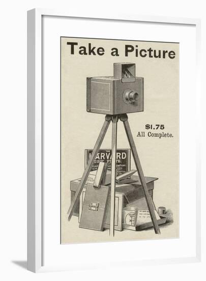 Victorian Advertisement for Harvard Camera-null-Framed Giclee Print