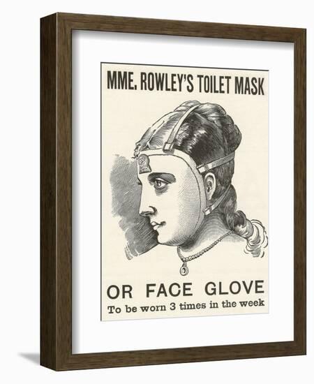 Victorian Advertisement for Women's Face Mask-null-Framed Giclee Print